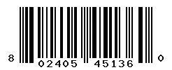 UPC barcode 802405451360