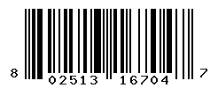 UPC barcode number 802513167047