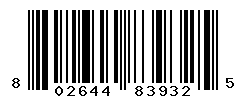 UPC barcode number 802644839325