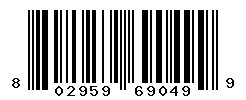 UPC barcode number 802959690499