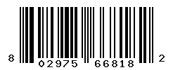 UPC barcode number 802975668182