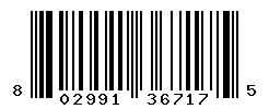 UPC barcode number 802991367175