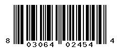 UPC barcode number 803064024544