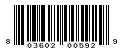 UPC barcode 803602005929