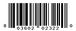UPC barcode 803602023220