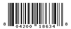 UPC barcode number 804200186348