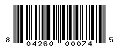 upc 804260000745 barcode image