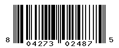 UPC barcode number 804273024875