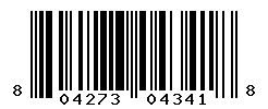 UPC barcode number 804273043418