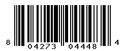 UPC barcode number 804273044484