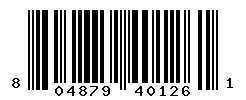 UPC barcode number 804879401261