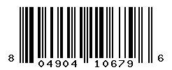 UPC barcode number 804904106796