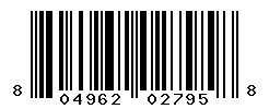 UPC barcode number 804962027958