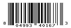 UPC barcode number 804993401673