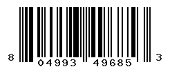 UPC barcode number 804993496853