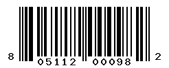 UPC barcode number 805112000982