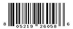 UPC barcode 805219260586