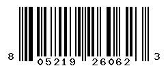UPC barcode 805219260623