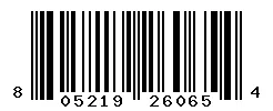 UPC 805219260654 barcode image