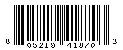 UPC 805219418703 barcode image