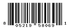 UPC barcode 805219580691