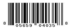 UPC barcode number 8056597040358