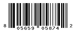 UPC barcode number 8056597058742