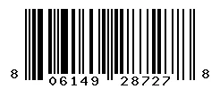 UPC barcode 806149287278