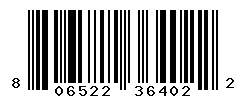 UPC barcode number 806522364022