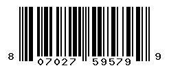 UPC barcode number 807027595799