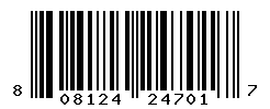 UPC barcode number 808124247017