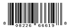 UPC barcode number 808226666198