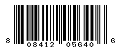 UPC barcode number 808412056406