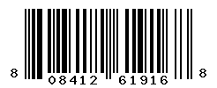 UPC barcode number 808412619168