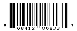UPC barcode number 808412808333