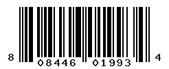 UPC barcode number 808446019934