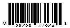 UPC barcode number 808709270751