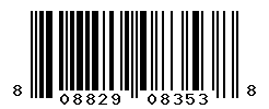 UPC barcode number 808829083538