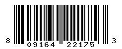 UPC barcode 809164221753