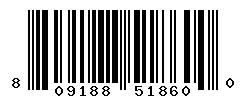UPC barcode number 809188518600