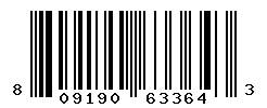 UPC barcode number 809190633643
