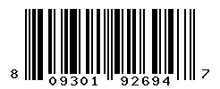 UPC barcode number 809301926947