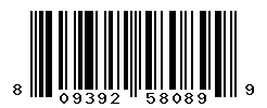 UPC barcode number 809392580899