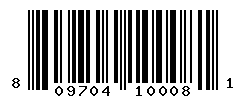 UPC barcode number 809704100081