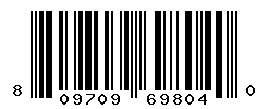 UPC barcode number 809709698040