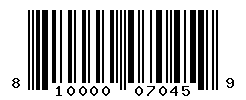 UPC barcode number 810000070459
