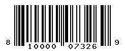 UPC barcode number 810000073269