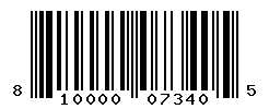 UPC barcode number 810000073405