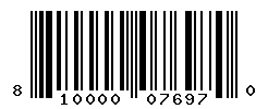 UPC barcode number 810000076970