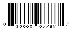 UPC barcode number 810000077687